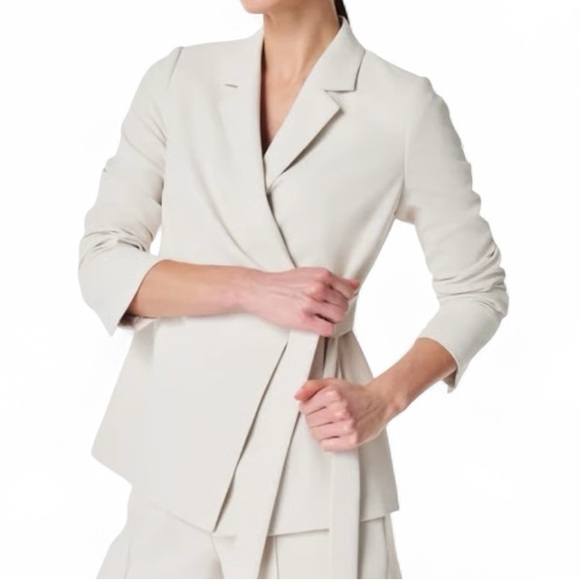 SPANX Jackets & Blazers - Spanx carefree parchment (cream) Crepe Wrap Blazer size XL